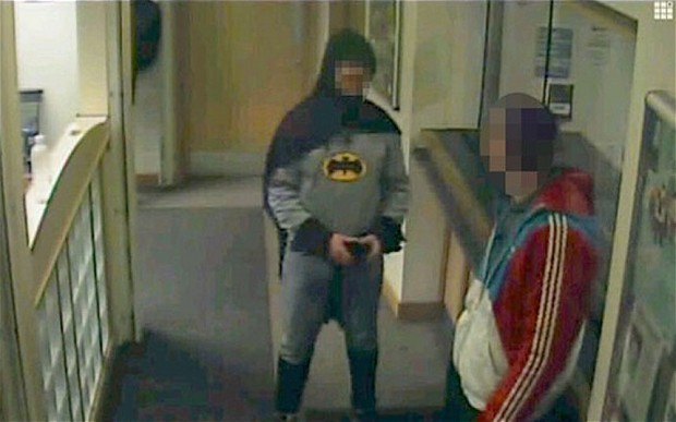 Batman at Trafalgar House police station in Bradford Photo: WEST YORKSHIRE POLICE