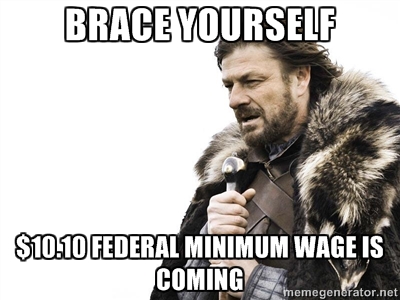 Brace Yourself Minimum Wage