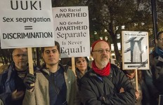 Protest Against Sex Segregation in UK Universities