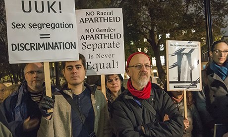 Protest Against Sex Segregation in UK Universities